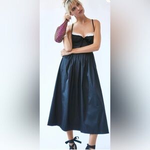 For Love And Lemons Black Midi Dress